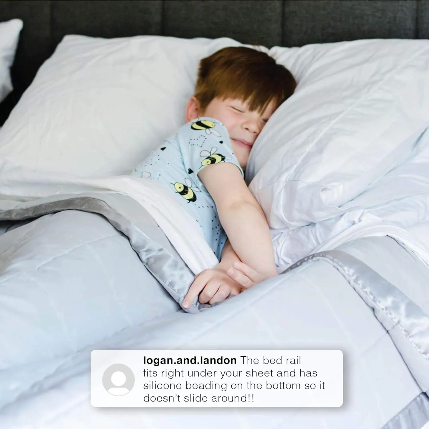 Serta Perfect Sleeper Extra Long Foam Bedrail - Guardrail for Toddlers & Kids with Water-Resistant, Non-Slip & Machine Washable Cover - 2pk, White