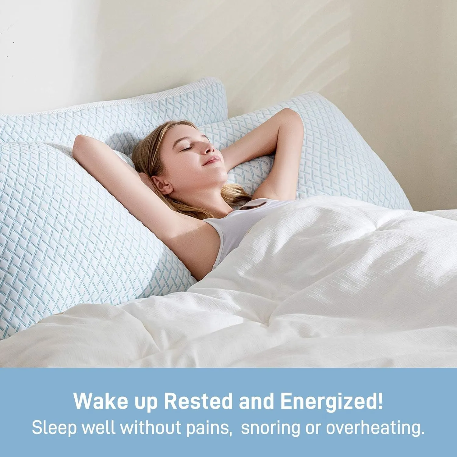 Shredded Memory Foam Cooling Soft Pillow King Size, Adjustable Hypoallergenic Hotel Quality Pillow for Side, Back and Stomach Sleeper, Bamboo Viscose Cover, Oeko-TEX Certified