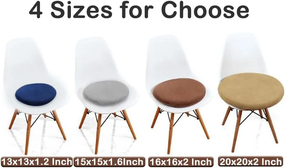 Sigmat Memory Foam Seat Cushion Anti-slip Soft Round Stool Cushion Chair Pad 13 Inch Camel