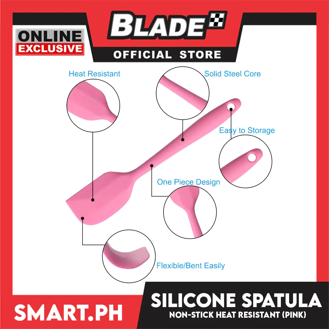 Silicone Baking Spatula Heat Resistant Non-Stick 8.2'' (Pink) Baking Mixing Tool