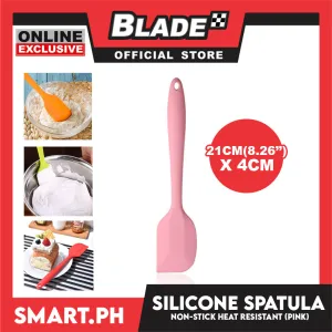 Silicone Baking Spatula Heat Resistant Non-Stick 8.2'' (Pink) Baking Mixing Tool