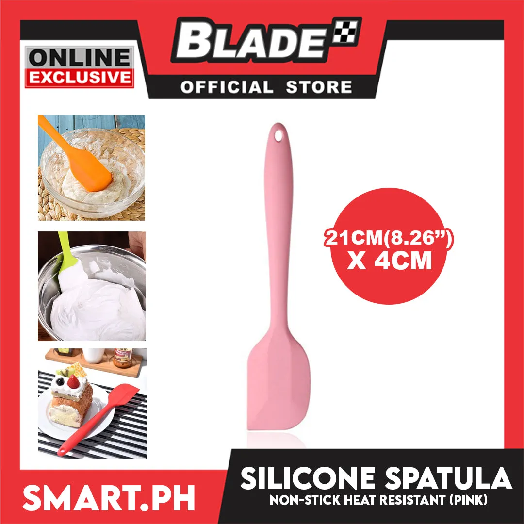 Silicone Baking Spatula Heat Resistant Non-Stick 8.2'' (Pink) Baking Mixing Tool