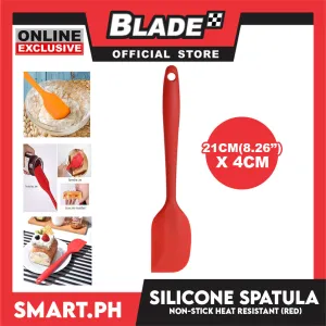 Silicone Baking Spatula Heat Resistant Non-Stick 8.2'' (Red) Baking Mixing Tool