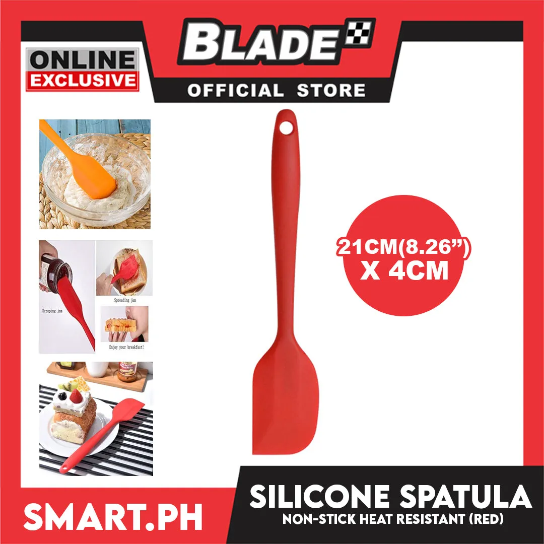 Silicone Baking Spatula Heat Resistant Non-Stick 8.2'' (Red) Baking Mixing Tool