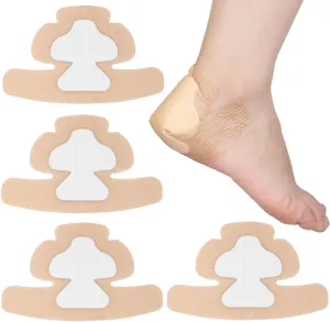 Silicone Heel Bordered Foam Dressing Waterproof Absorbent Wounds Bandages Pressure Sore Adhesive Border Protector for Cracked Heels/Ankle/Elbow Bedsore Ulcer 5"x8" Pack of 4