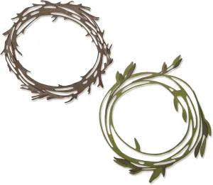 Sizzix Thinlits Die Set 10 Pack , Funky Wreaths by Tim Holtz Cutting dies, Multicolor