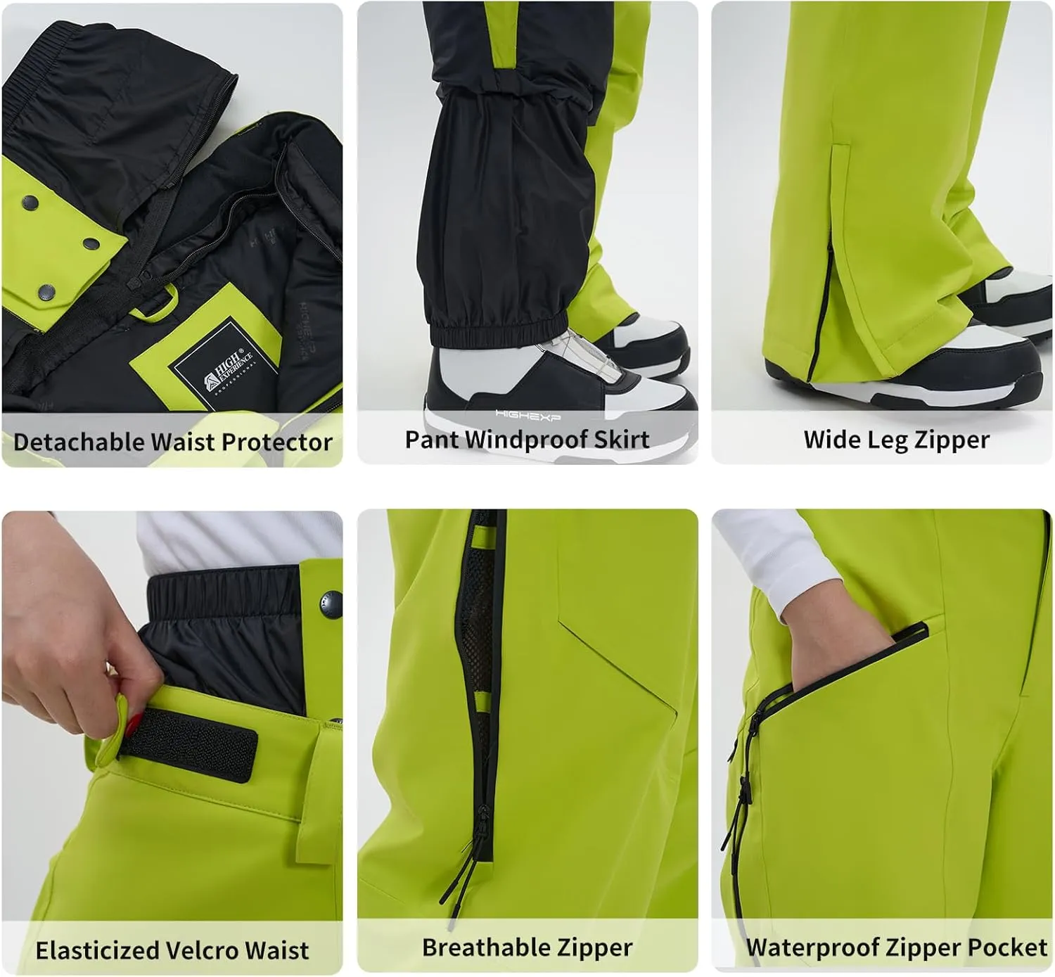 Ski Pants Snow Snowboard Pants Waterproof Insulated Baggy Windproof Hiking Winter Warm for Men Women