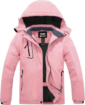 Skieer Women's Ski Jacket Waterproof Windproof Snowboard Jacket Warm Hooded Winter Coat