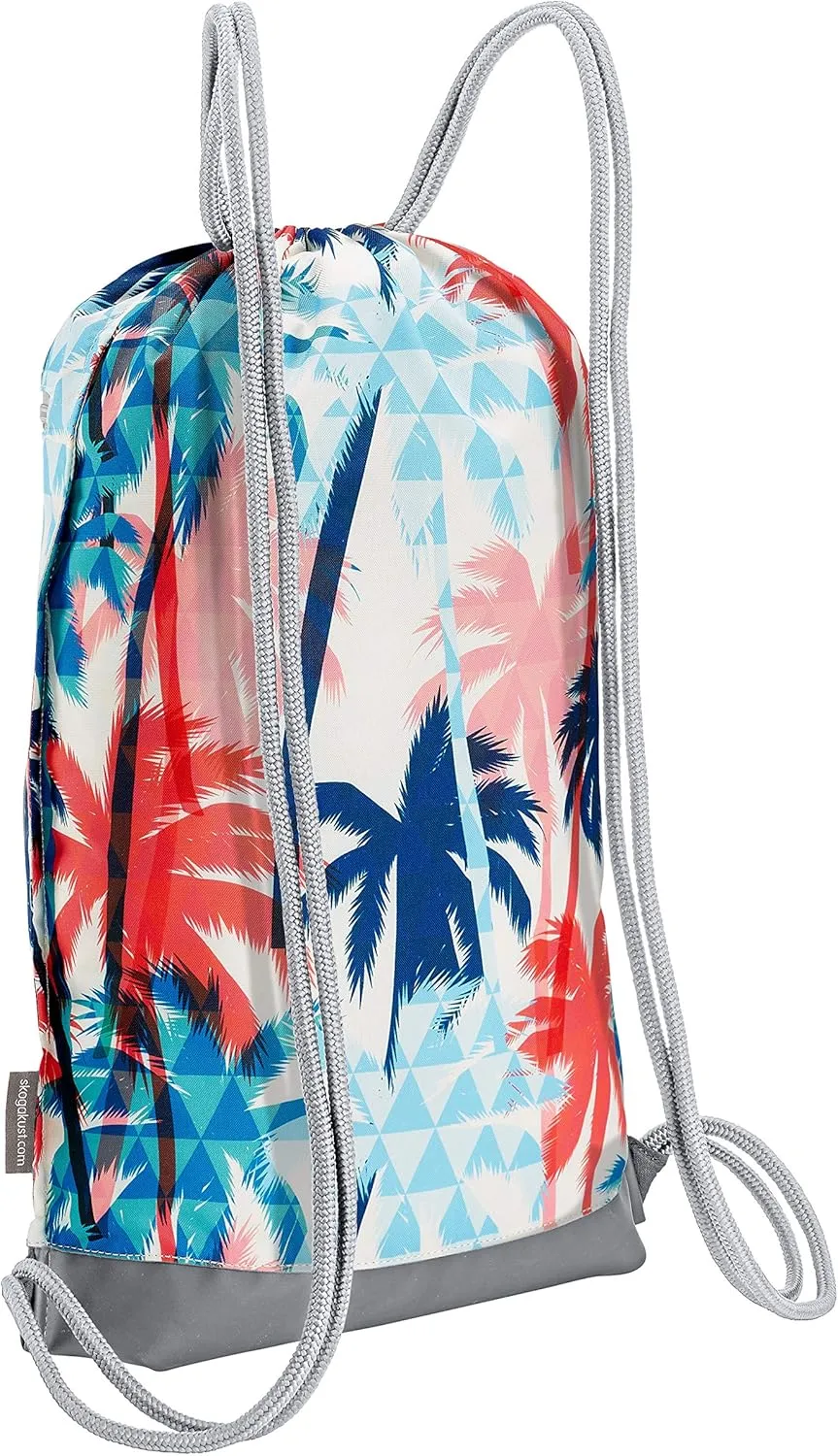Skog Å Kust GymSak | Patented 2-in-1 Drawstring Cinch Bag with Removable Waterproof Dry Bag | Palm