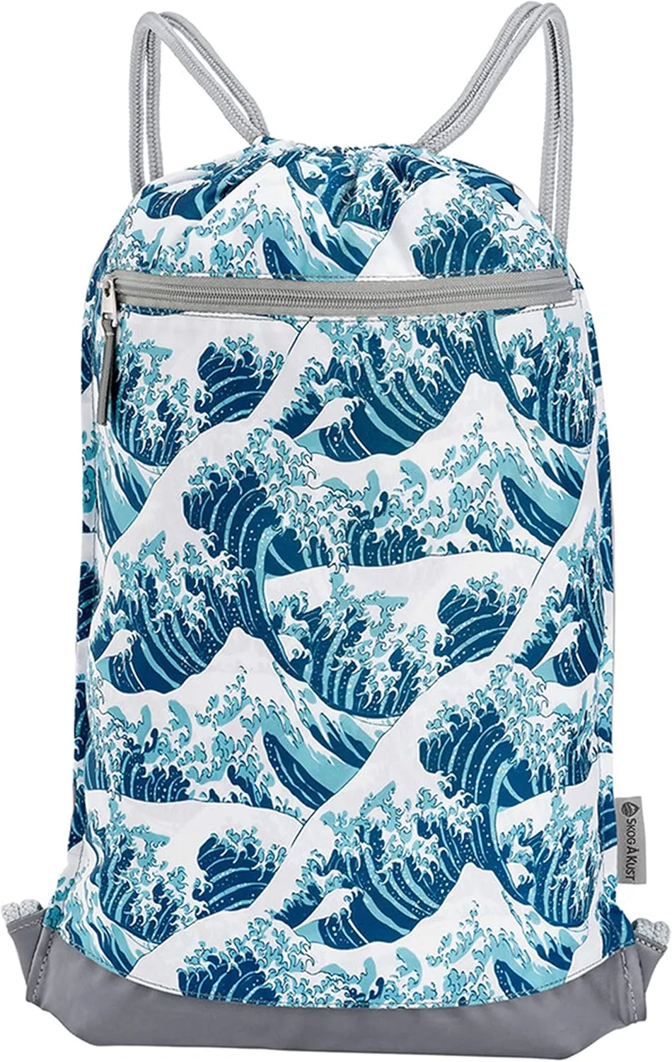Skog Å Kust GymSak | Patented 2-in-1 Drawstring Cinch Bag with Removable Waterproof Dry Bag | Waves