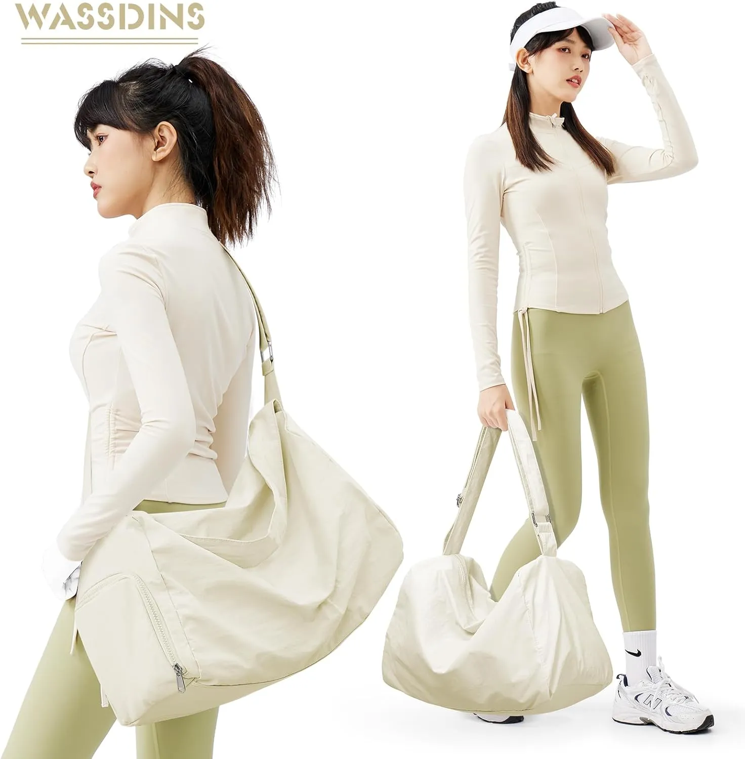 Small Gym Bag with Shoe Compartment, Workout Sport Duffle Bag for Women Travel, Waterproof Shoulder Overnight Bags Lightweight Carry on Tote Bags for Swim, Yoga, Dance