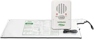 Smart Caregiver Bed Exit Alert for Elderly Fall Prevention - Bed Alarm & Corded Weight Sensing Pad Let You Know When Patients Gets Up - 1 Year Warranty