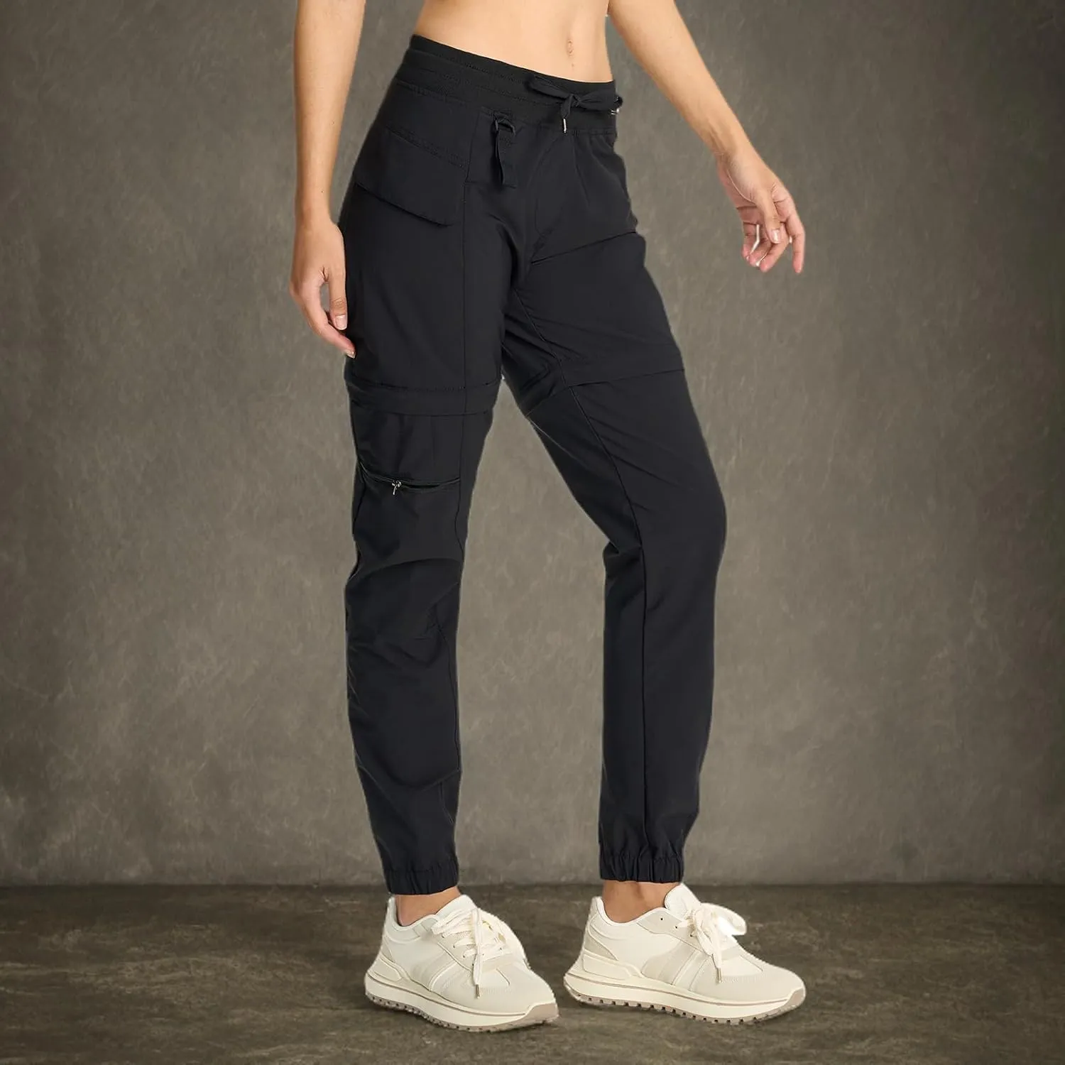 smawell Women's Hiking Pants Convertible Lightweight Zip-Off Outdoor Pants Quick Dry Joggers with Pocket