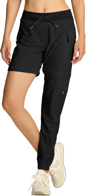smawell Women's Hiking Pants Convertible Lightweight Zip-Off Outdoor Pants Quick Dry Joggers with Pocket