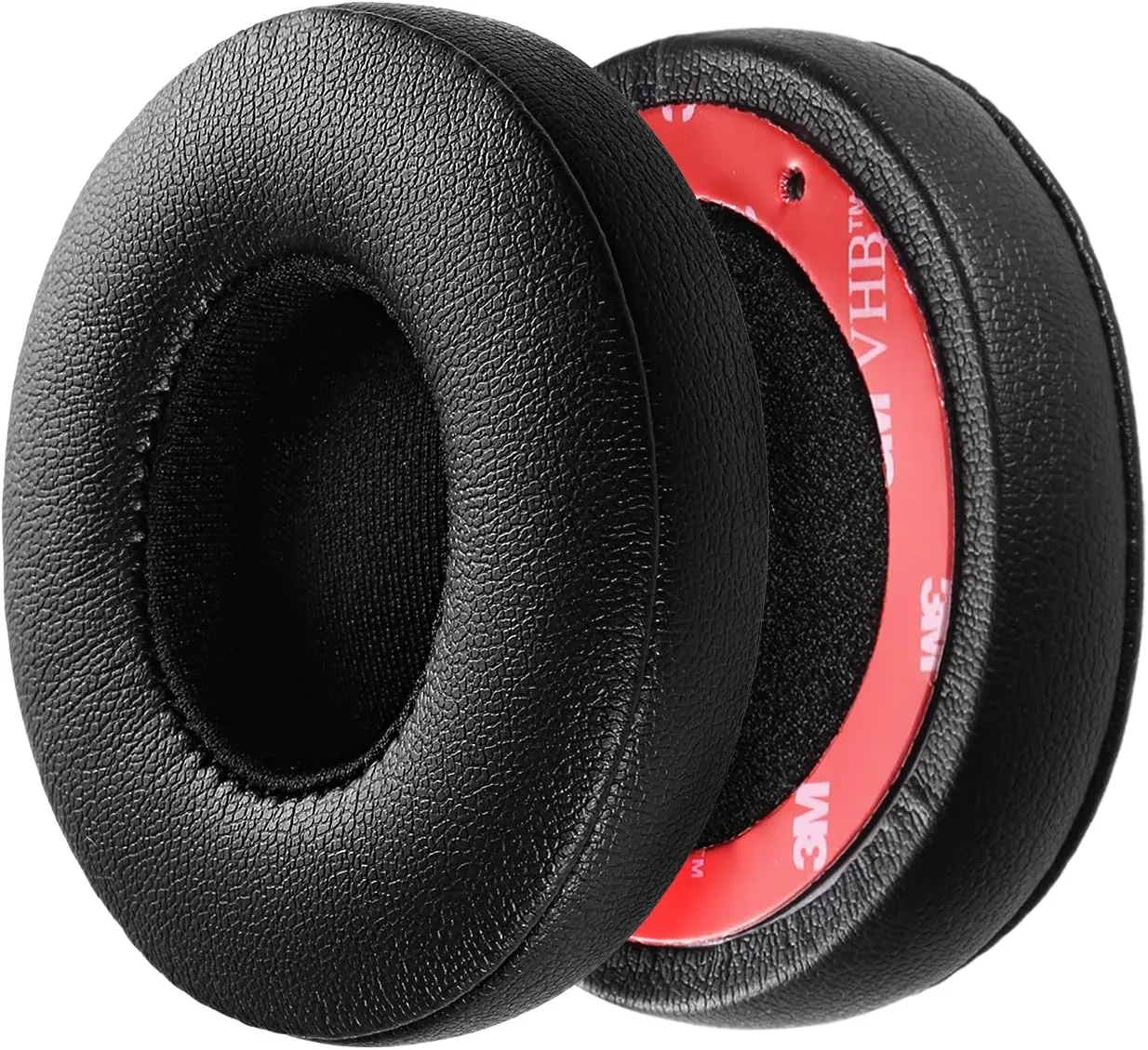 Solo 2 Wired Replacement Earpads - JECOBB Ear Cushion Pads with Protein Leather and Memory Foam for Beats Solo2 Wired On-Ear Headphones by Dr. Dre ONLY (DO NOT FIT Solo 2/3 Wireless) (Black)