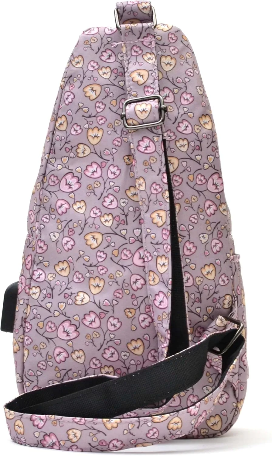 Sonoma Antitheft Daypack Crossbody Sling Backpack, USB Charging, Lightweight Day Pack for Travel, Hiking, Everyday, Regular Mauve Floral