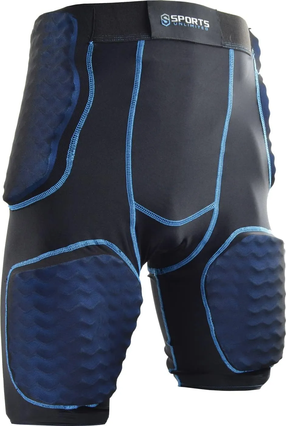 Sports Unlimited 5-Pad Integrated Boys Football Girdle 2.0 - Youth Girdle Football with Pads - Padded Compression Shorts for Basketball, Lacrosse, Other Sports