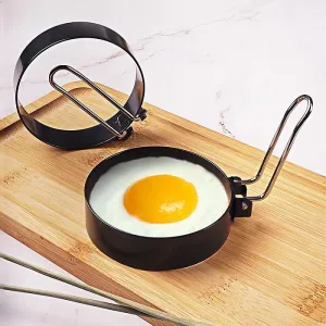 Stainless Steel Egg Rings - 2 Pack - Foldable