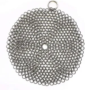 Stainless Steel Scrubber Cast Iron Skillet