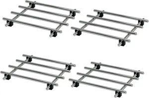 Stainless Steel Trivet for Hot Dishes, Lightweight Metal Trivets for Hot Pots and Pans, Metal Cooling Rack, Sturdy Heat Resistant Trivet for Countertop, Cooking Baking Pans Holder, 4P 7"x7"
