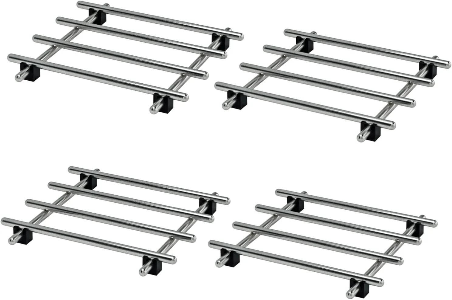 Stainless Steel Trivet for Hot Dishes, Lightweight Metal Trivets for Hot Pots and Pans, Metal Cooling Rack, Sturdy Heat Resistant Trivet for Countertop, Cooking Baking Pans Holder, 4P 7"x7"
