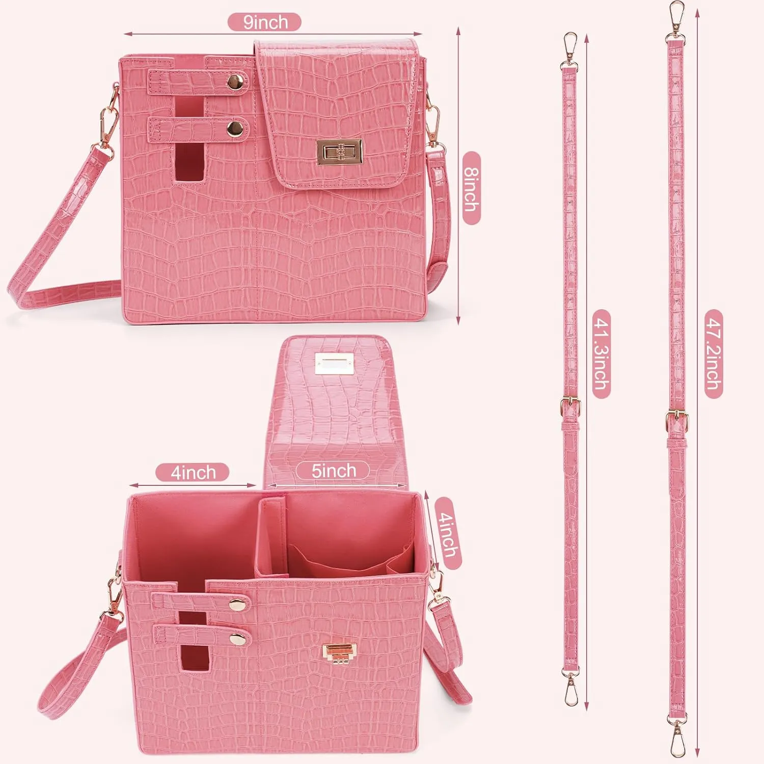 Stanley Outdoor Portable Crossbody Cup Storage Bag with Purse, Crossbody Bag for Stanley Bottle
