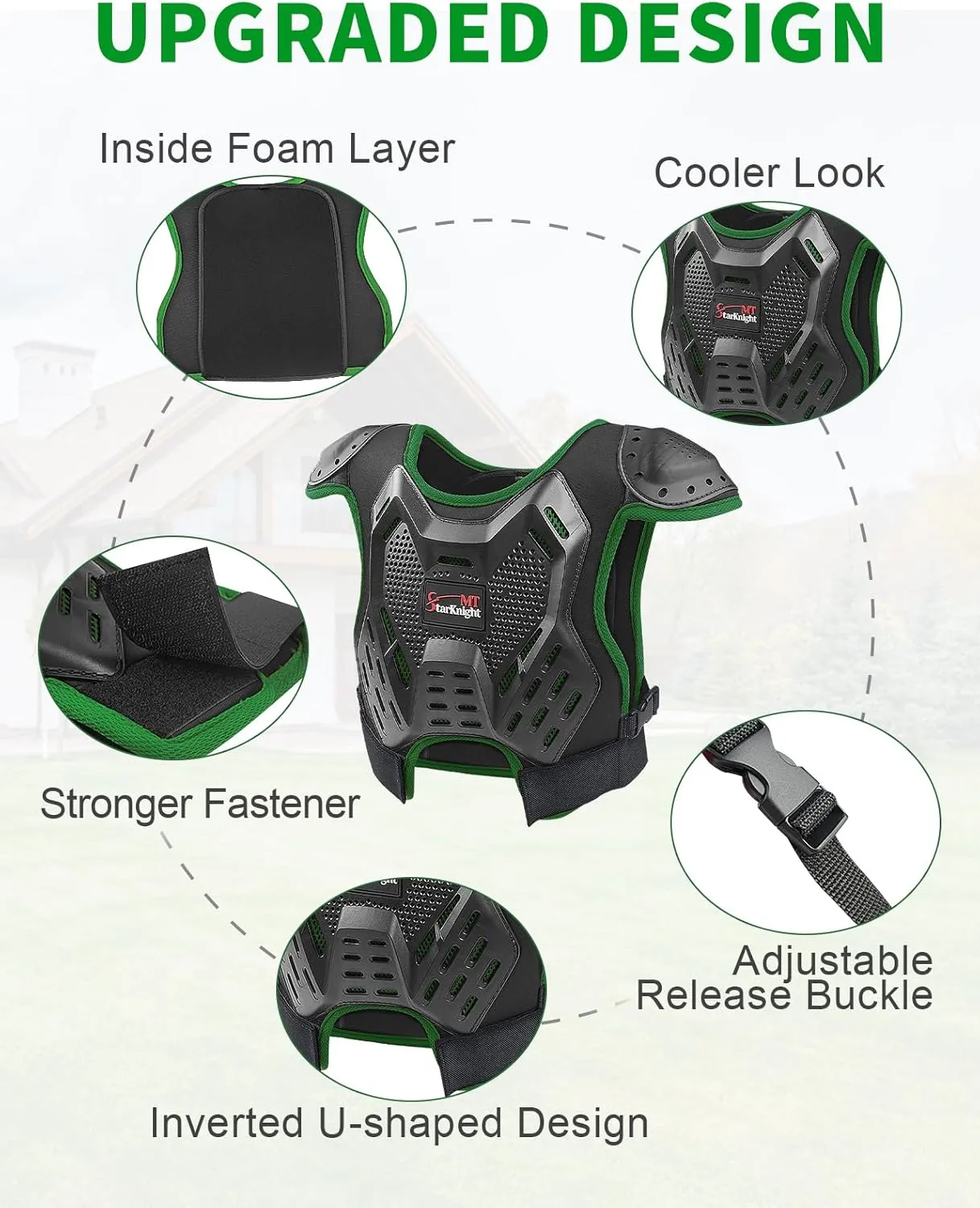 StarknightMT Kids Dirt Bike Gear - Youth Motorcycle Riding Protective Gear Motocross Armor Suit Chest Protector for Boys Girls Mountain Biking Cycling