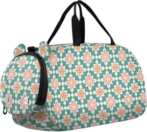 Stars Duffel Gym Bags with Shoes Compartment Lightweight Travel Duffel with Adjustable Strap for Travel, Sports, Fitness & Workout