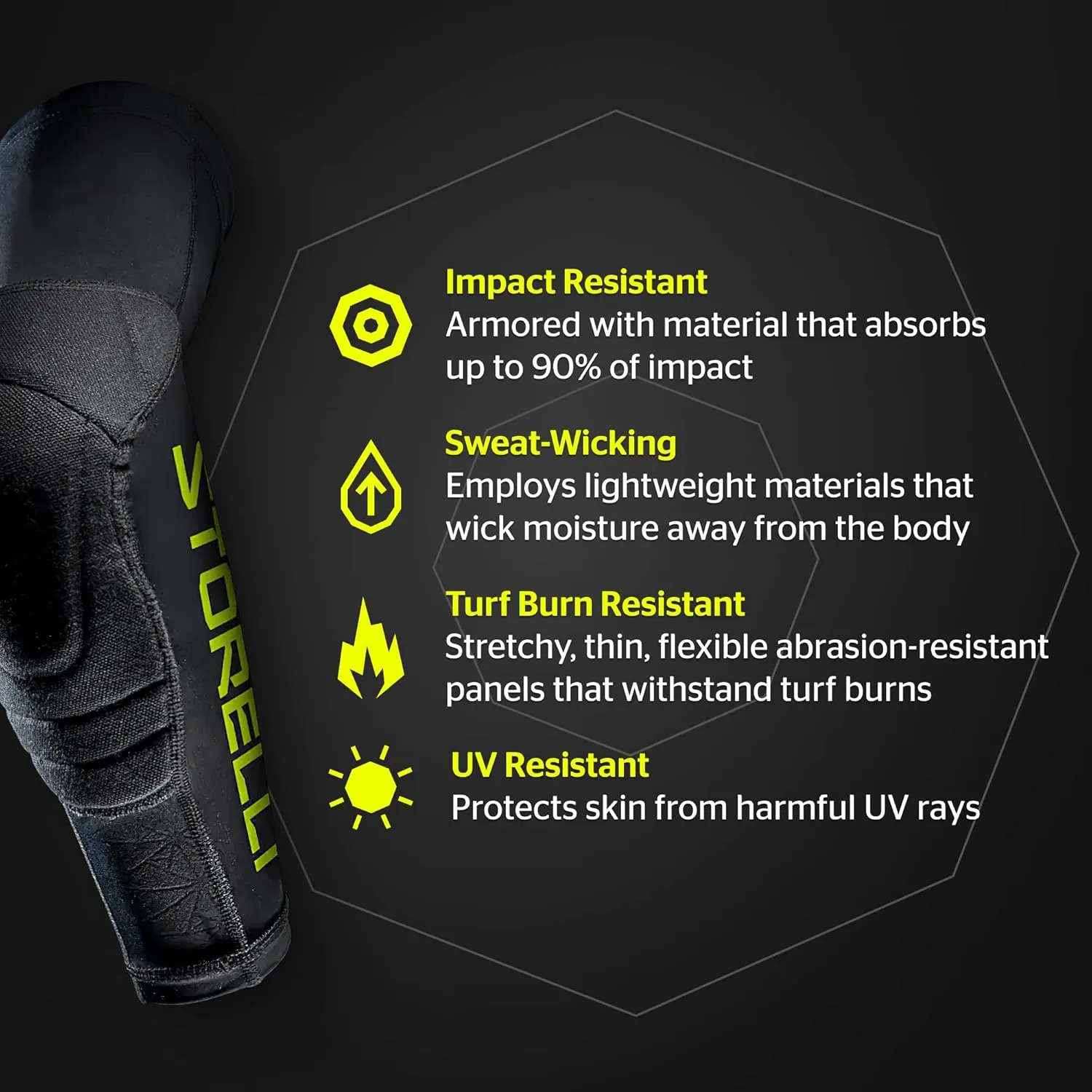 Storelli BodyShield Arm Guards | Protective Soccer Elbow Pads | Enhanced Arm Protection |