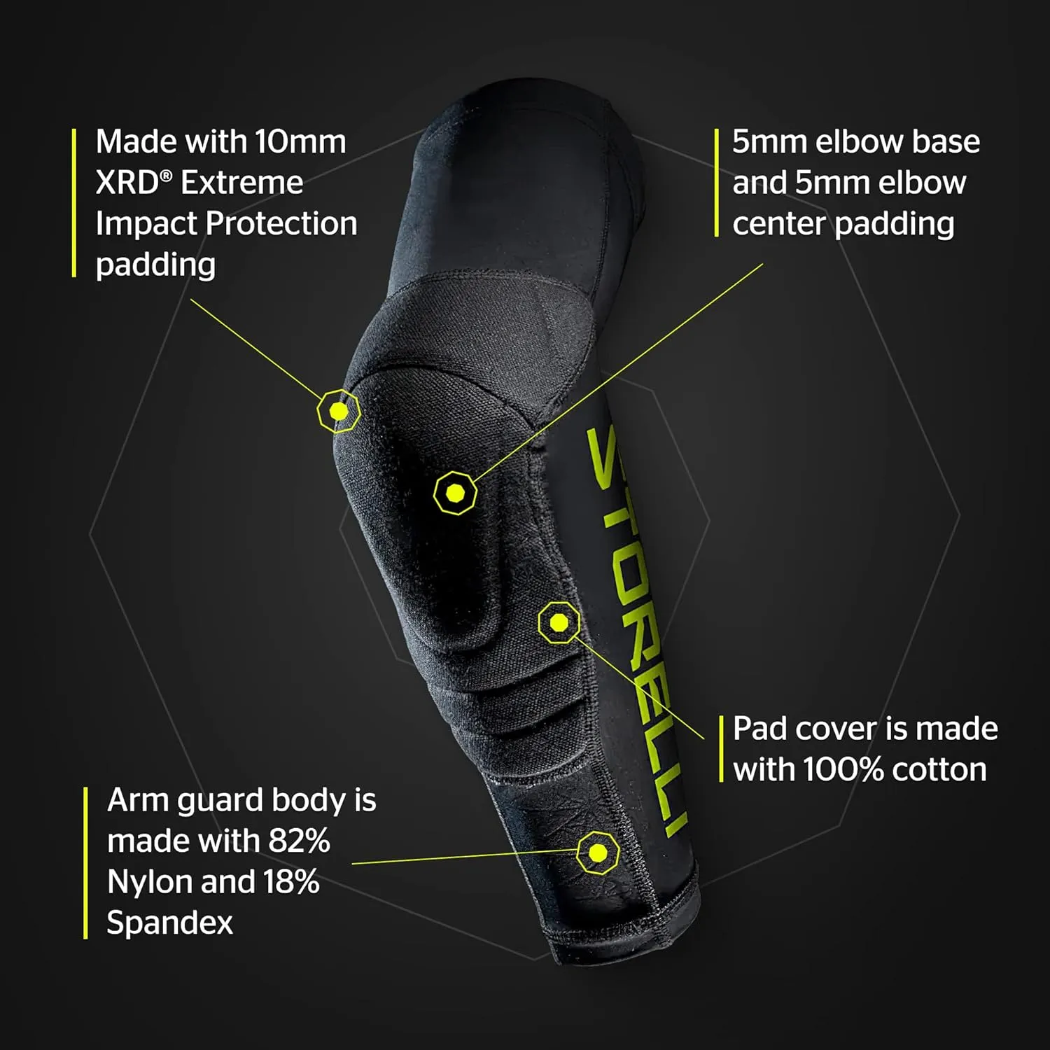 Storelli BodyShield Arm Guards | Protective Soccer Elbow Pads | Enhanced Arm Protection |