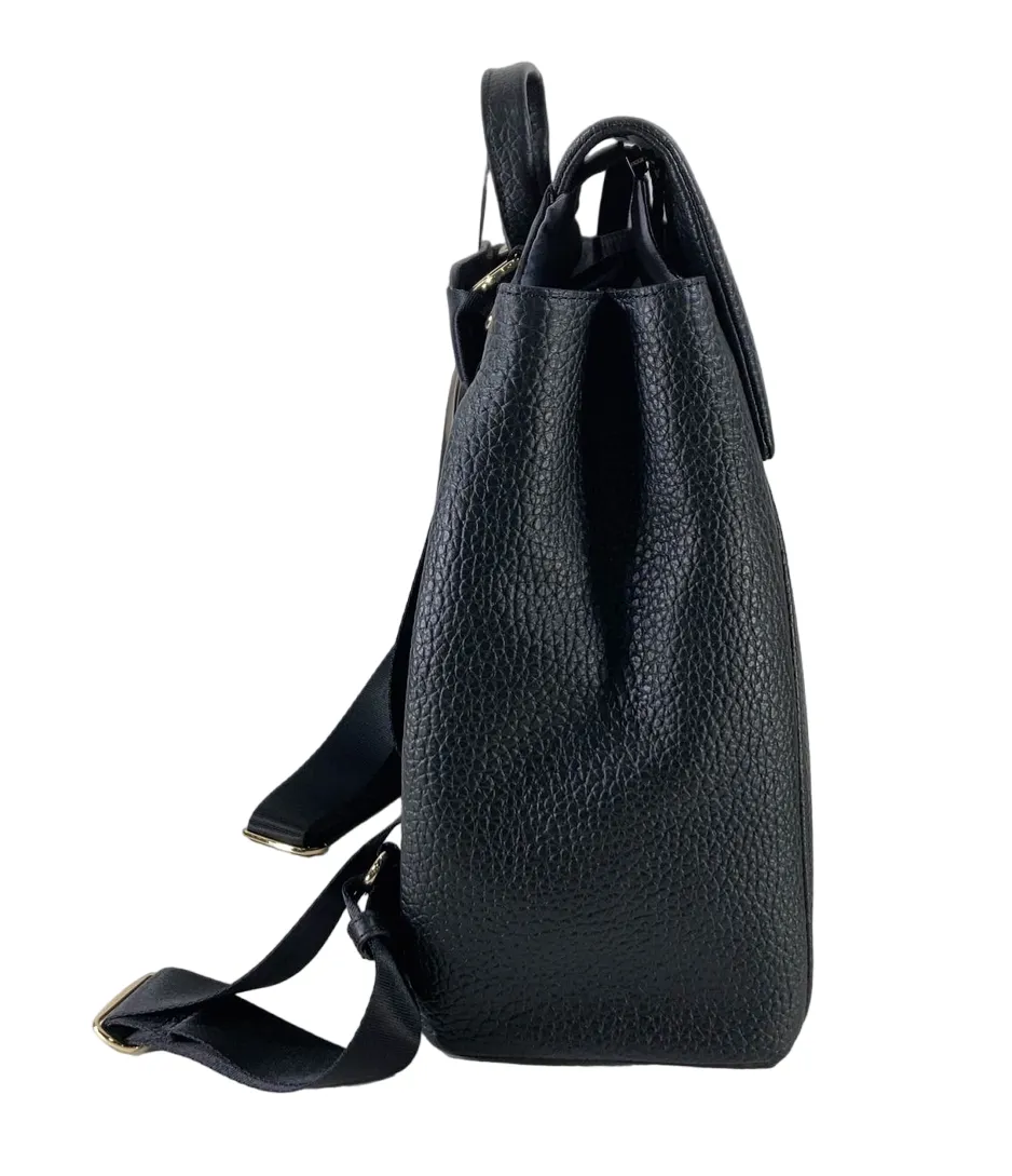 StorkSak St. James Leather Changing Bag, Black