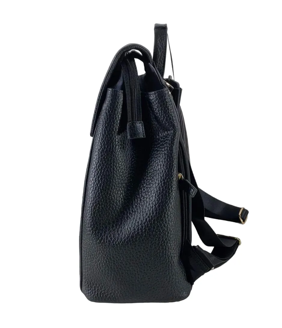 StorkSak St. James Leather Changing Bag, Black