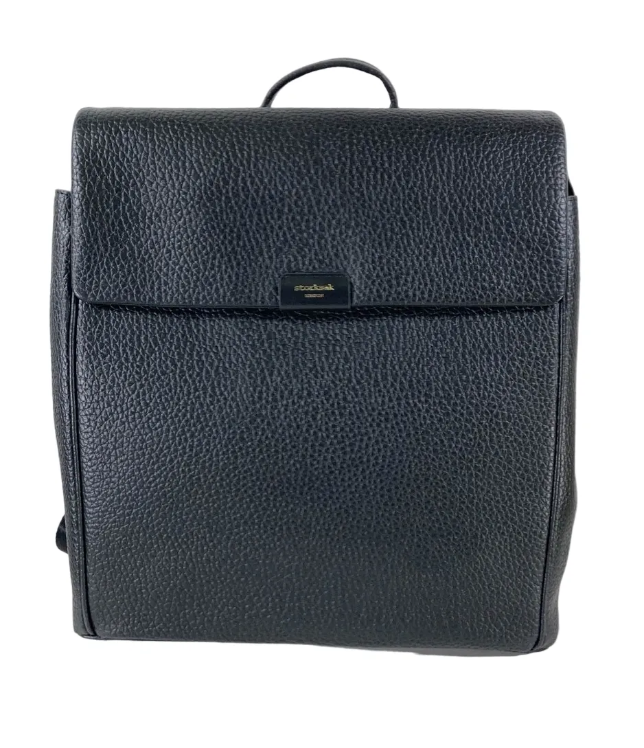 StorkSak St. James Leather Changing Bag, Black