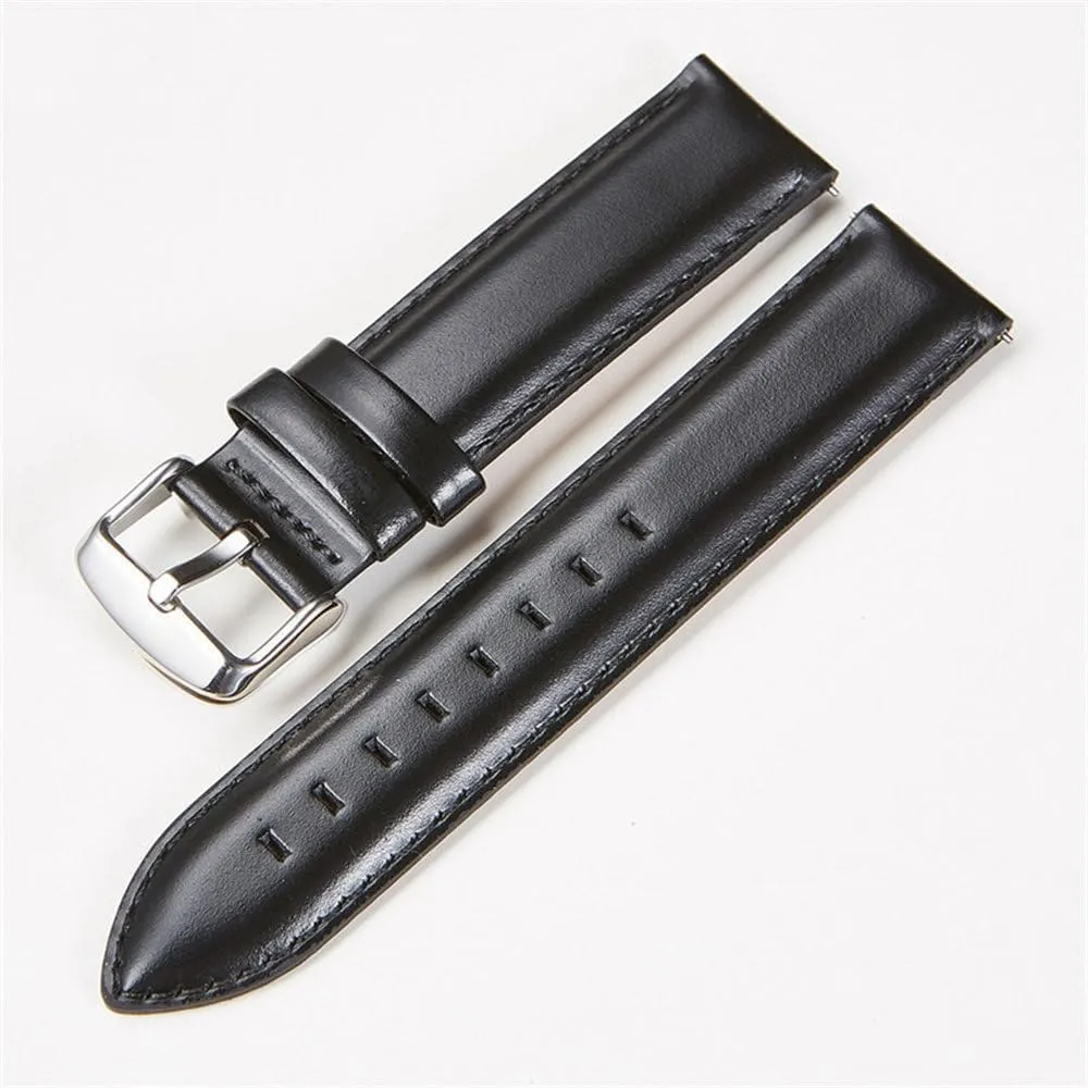 Strap 18mm 20mm 22mm Black Brown Red Strap Quick Release Strap Watch AccessoriesLeather