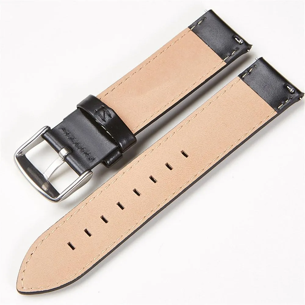 Strap 18mm 20mm 22mm Black Brown Red Strap Quick Release Strap Watch AccessoriesLeather