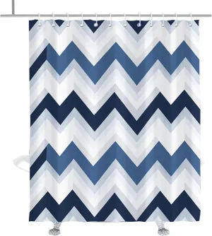 Stripe Geometric Pattern Shower Curtain Decorative Luxury Shower Curtains Boho Minimalist Bathroom Decor Accessory with Hooks 72" W × 84" H