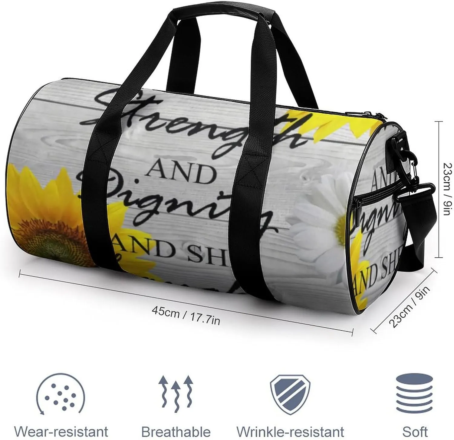 Summer Gold Pineapple Fitness Bag Waterproof And Stain Resistant Suitable for Unisex