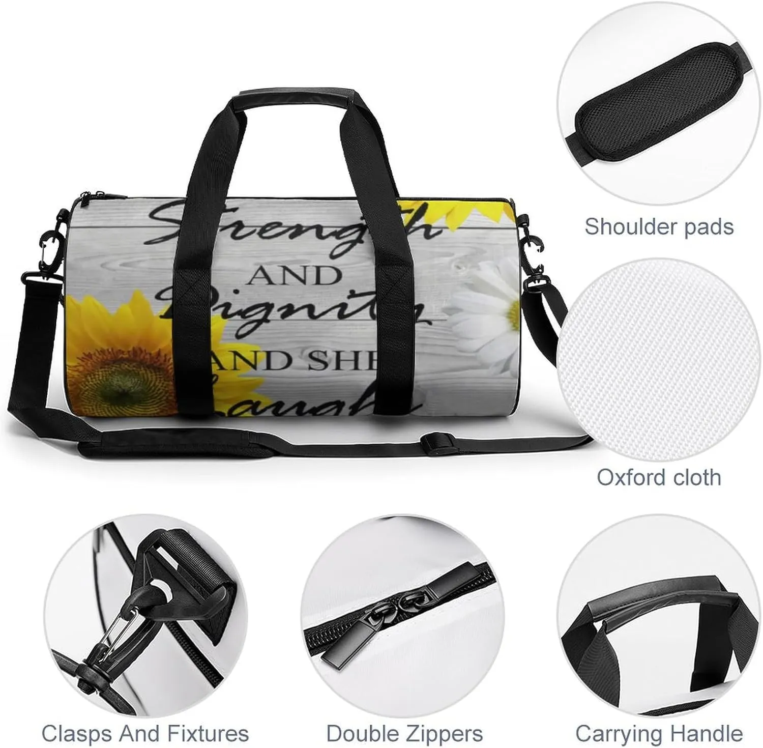Summer Gold Pineapple Fitness Bag Waterproof And Stain Resistant Suitable for Unisex