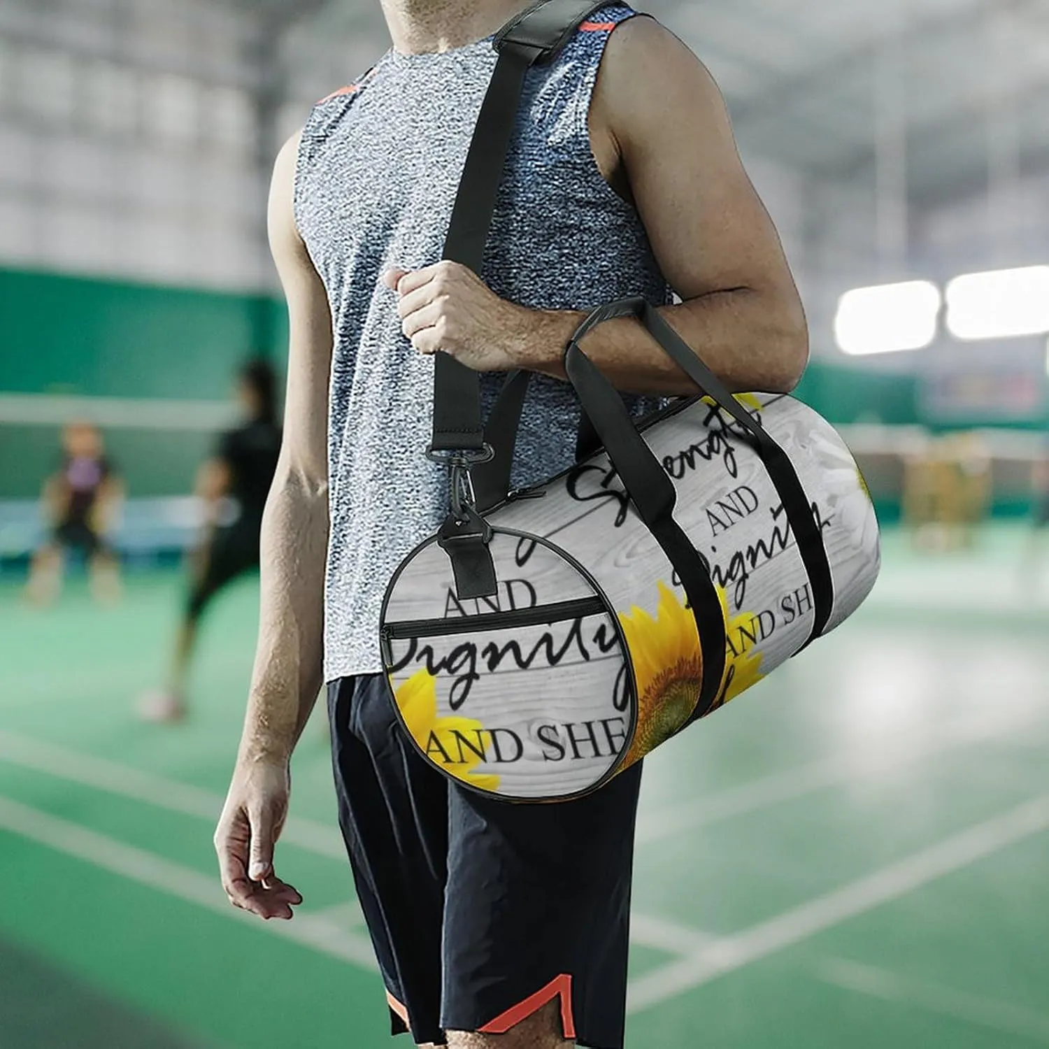 Summer Gold Pineapple Fitness Bag Waterproof And Stain Resistant Suitable for Unisex