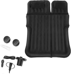 Suv/Car Air Mattress Travel Bed,Flocking Inflatable Car Camping Travel Air Mattress W/ 2pillow & Pump,Double-Layer Inflatable Port/Honeycomb Design,For Use In The Rear Seats,Trunk Of Suvs And Mpvs.