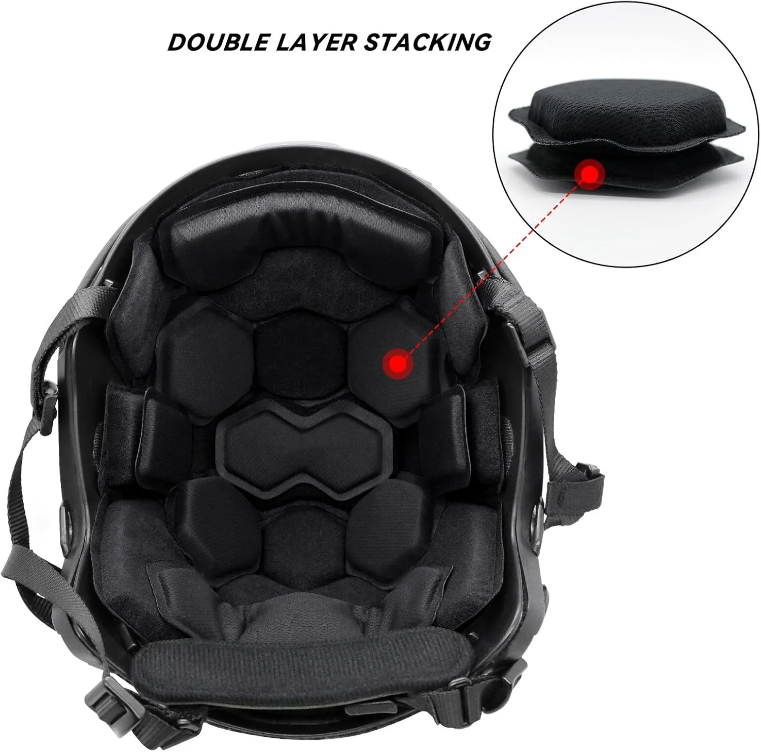 Tactical Airsoft Helmet Pads Internal Memory Foam Foam Protective Cushion Buffer Pad Protection Mat Accessories Liner System for Fast MT MICH IBH AF ACH Helmet