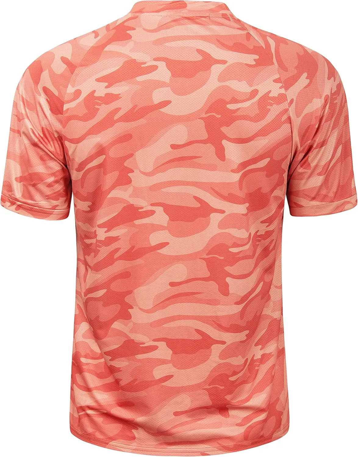 TAPULCO Mens Collarless Golf Shirts Short Sleeve Dry Fit Stretch Casual Breathable Lightweight Tshirts