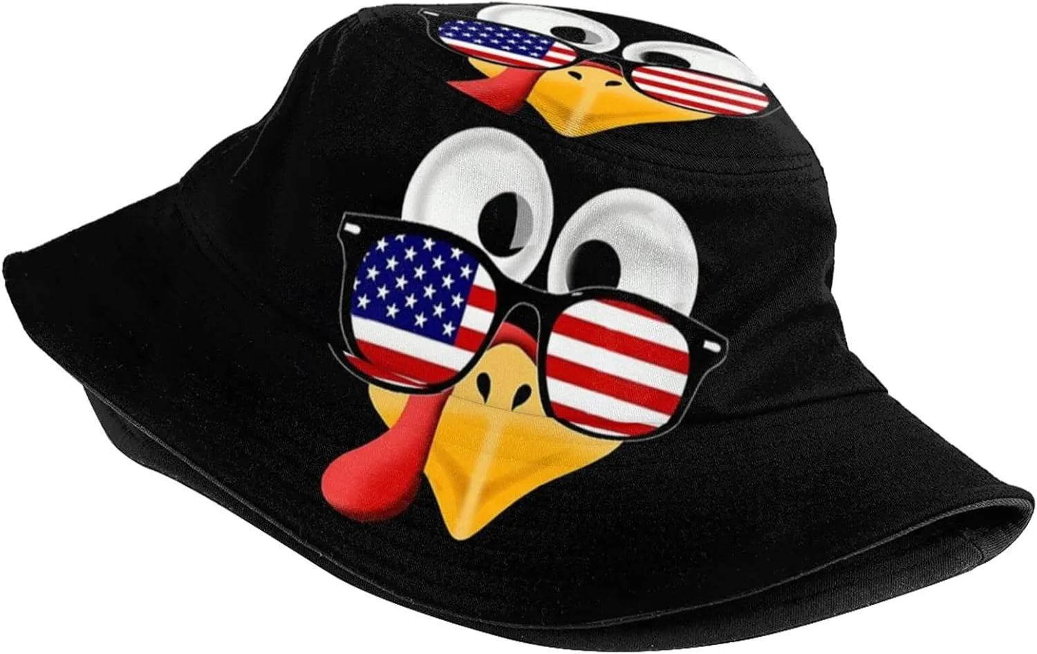 Thanksgiving Turkey Bucket Hat for Men Women Teens Packable Funny Turkey Sun Hats Fisherman Hat Cap