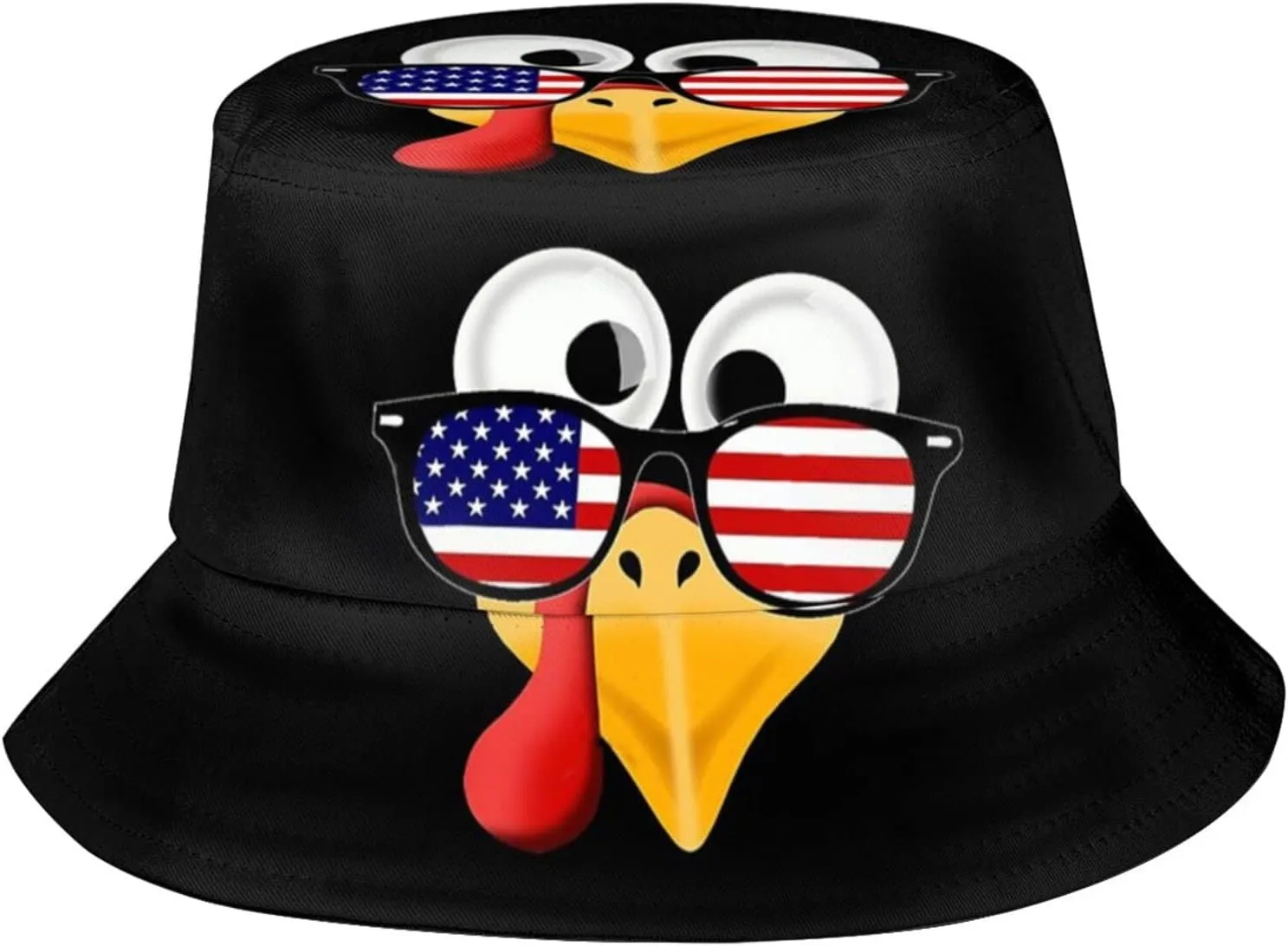 Thanksgiving Turkey Bucket Hat for Men Women Teens Packable Funny Turkey Sun Hats Fisherman Hat Cap