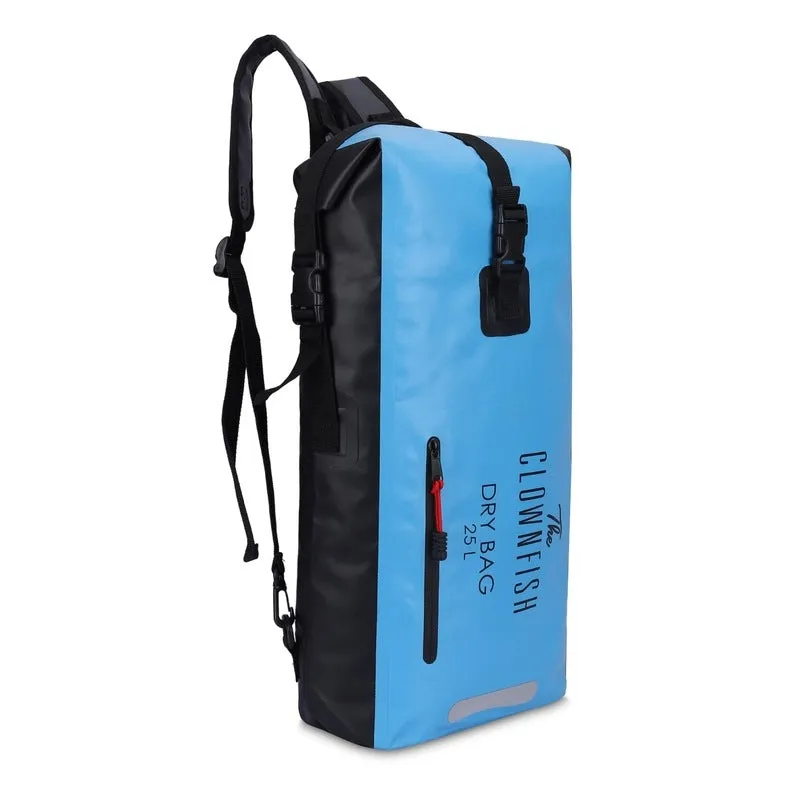 THE CLOWNFISH Waterproof Dry Backpack - 25L Capacity | Lightweight Design | Grey