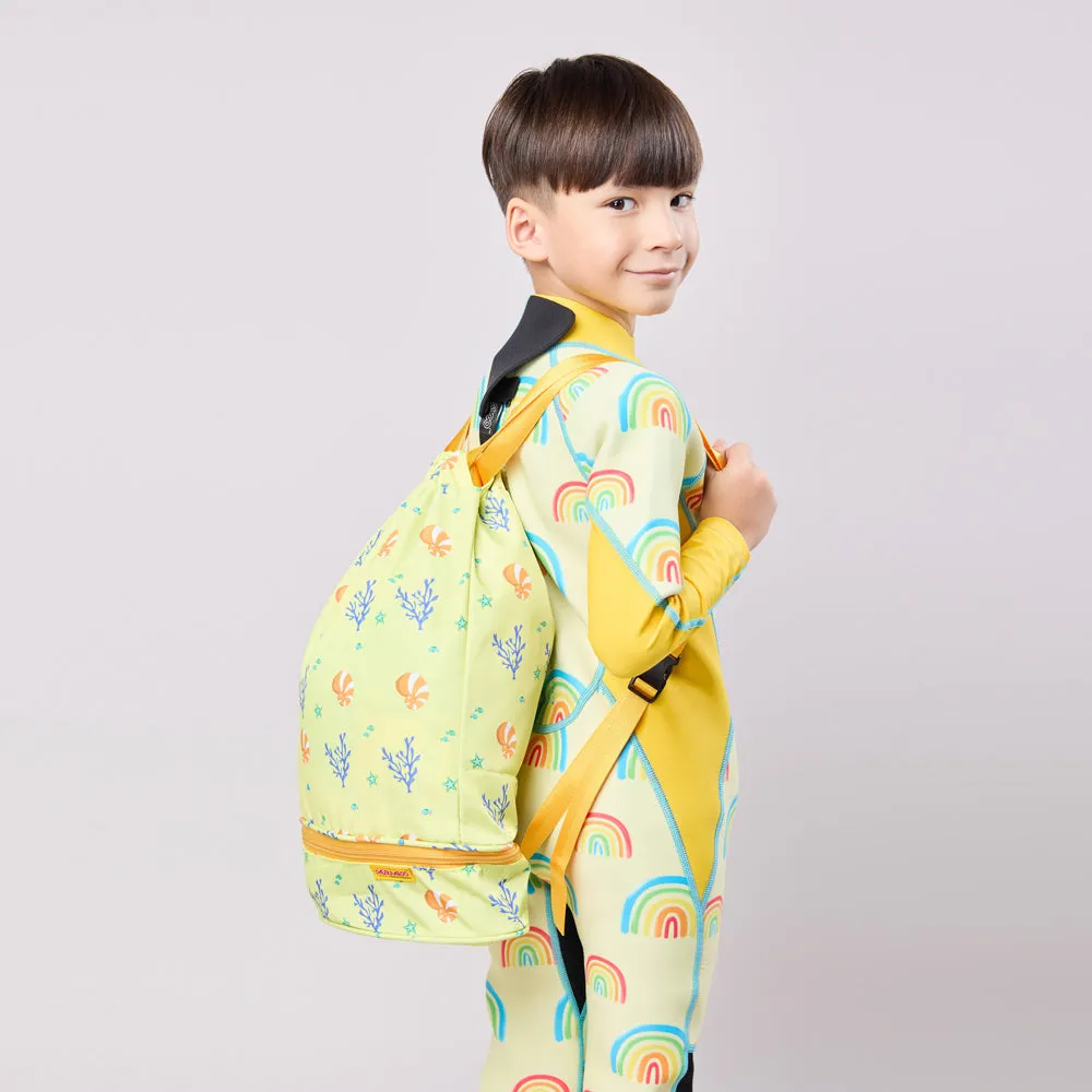 Toddler Lightweight Under The Sea Drawstring Bag - Yellow Coral