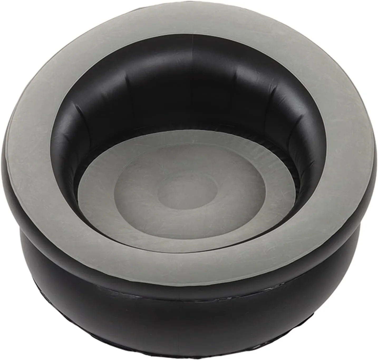 TOPINCN PVC Inflatable Couch Portable, Compression Sacks Sleeping Bag Accessories Inflatable Lounger Air Sofa Inflatable Air Sofa (Grey)