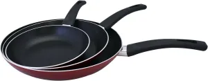 Tramontina 3-Piece EveryDay Nonstick Saute Pan Set, Red