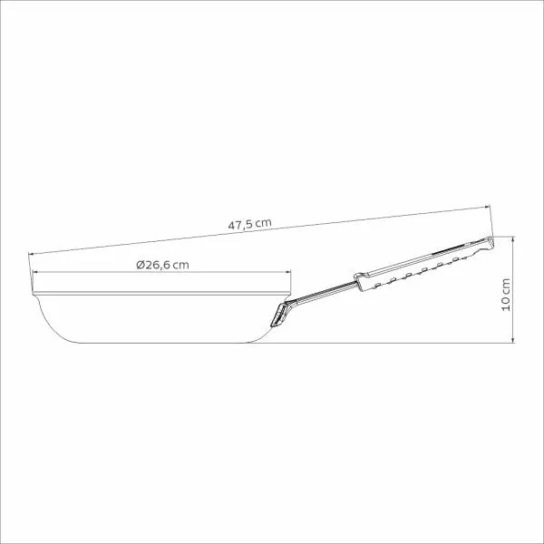 Tramontina Professional Aluminum Nonstick Restaurant Fry Pan - 25cm/1.9L - Worlds Best Award