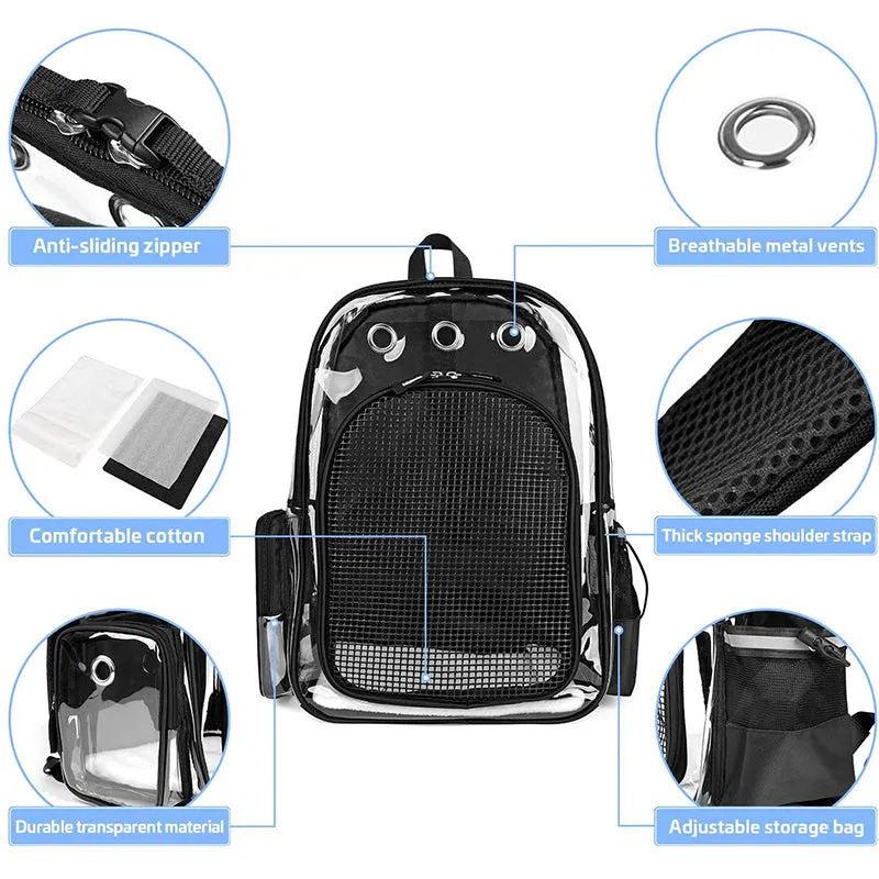 Transparent Small Dog Backpack